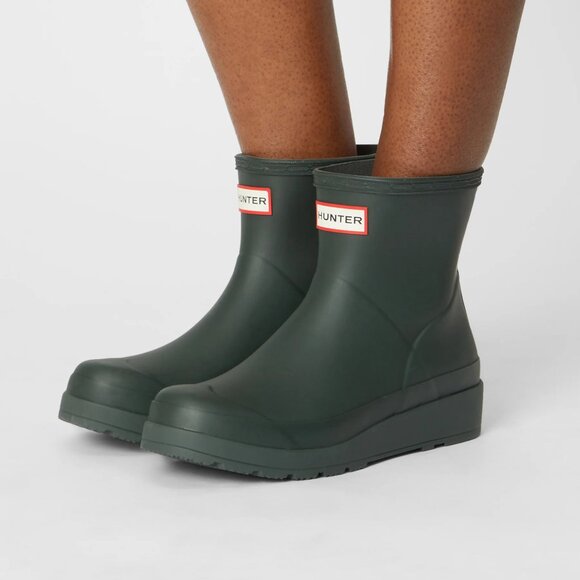 NEW HUNTER Play Short Rain Boots in Arctic Moss for women 1125 6s3 - Picture 1 of 7